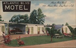 Atlantic Blvd Motel Long Beach, CA Postcard Postcard Postcard