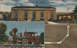 Southern Pacific Station Sacramento, CA Postcard Postcard Postcard