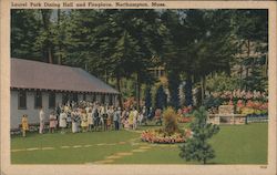 Laurel Park Dining Hall and Fireplace Postcard