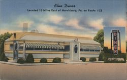 Blue Diner on Route #22 10 Miles East of Harrisburg West Hanover, PA Postcard Postcard Postcard