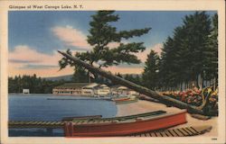 Glimpse of West Caroga Lake, N.Y. Postcard