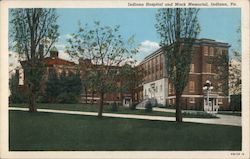 Indiana Hospital and Mack Memorial Postcard
