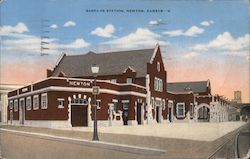 Santa Fe Station Newton, KS Postcard Postcard Postcard