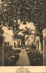 Patio - El Seville Hotel - 214 Chilean Avenue Postcard