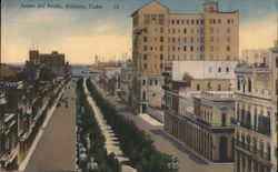 Paseo del Prado Habana, Cuba Postcard Postcard Postcard