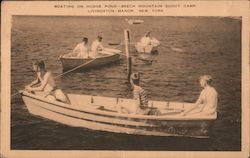 Boating on Hodge Pond-Beech Mountain Scout Camp Postcard