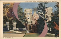 Joslyn Castle, Offices of the School Board Postcard