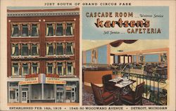 Kartsen's Cafeteria and Cascade Dining Room Postcard