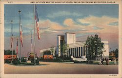 Hall of State and the Court of Honor, Texas Centennial Exposition Postcard