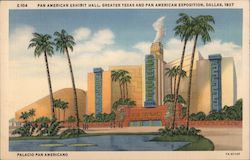 Pan American Exhibit Hall, Greater Texas and Pan American Exposition Postcard