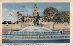 Littlefield Memorial Fountain, University of Texas Postcard