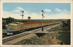 Union Pacific Streamliner "City of Denver" Postcard