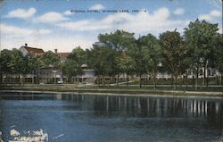 Winona Hotel, Winona Lake, Ind.--2 Postcard