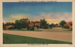 Oaklawn Court on Broadway of America Hot Springs National Park, AR Postcard Postcard Postcard