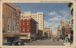 Main Street Looking North Little Rock, AR Postcard Postcard Postcard