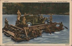 Transporting Equipment, U.S. Armored Division World War II Postcard Postcard Postcard