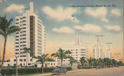 Collins Avenue Hotels Postcard