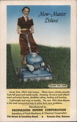 1952 Mow-Master Deluxe Model RM-509R Kansas City, KS Advertising Postcard Postcard Postcard