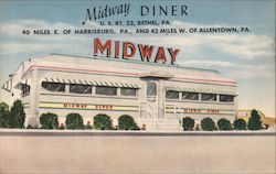 Midway Diner Bethel, PA Postcard Postcard Postcard