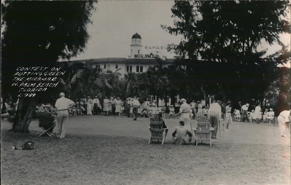 Contest on the Putting Green - Miramar Hotel Palm Beach Florida