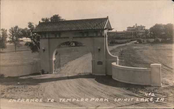 Entrance to Templar Park, Spirit Lake, IA Iowa
