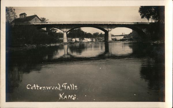 Scene of River Bridge Cottonwood Falls Kansas