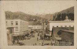 Street Scene from Steamers Bridge Postcard