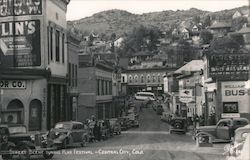 Street Scene During Play Festival Postcard