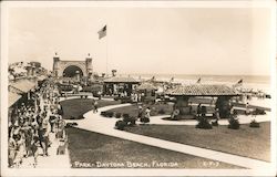 Boardwalk and Park, Bandshell Postcard