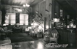 Lobby, Rod and Gun Club Postcard