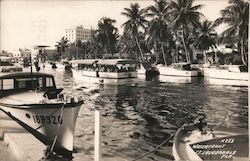 Pleasure Boats on the Waterfront Postcard