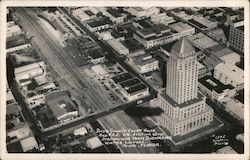 Dade County Courthouse and E.E.C. R.R. Station Postcard