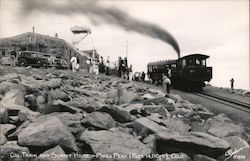 Cog Train and Summit House Postcard
