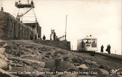 Streamline Cog Train at Summit House Pikes Peak, CO Postcard Postcard Postcard