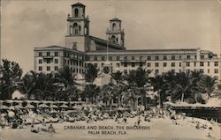 Cabanas and the Beach, The Breakers Palm Beach, FL Postcard Postcard Postcard