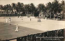 On the Poinciana Tennis Courts Palm Beach, FL Jennings Postcard Postcard Postcard