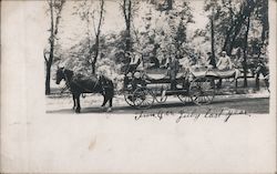 4th of July Horse-drawn Parade Float Postcard