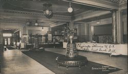 Lobby, Stratford Hotel Postcard