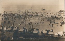 Bathing Beach, Chicago Beach Hotel Illinois C.R. Childs Postcard Postcard Postcard
