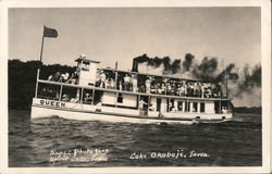 The "Queen" Excursion Boat, Lake Okoboji Postcard