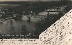 View Across Iowa River from "Indian Mound" Postcard