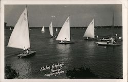 Sailboats - Lake Okoboji Iowa Postcard Postcard Postcard