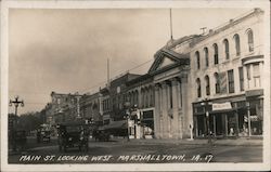 Main Street Looking West Marshalltown, IA Postcard Postcard Postcard