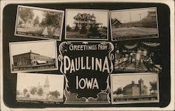 Greetings From Paullina Iowa Postcard