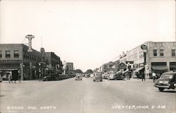 Grand Avenue, North, Spencer, Iowa D-312 Postcard