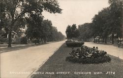 Boulevard North Main Street Spencer, IA Postcard Postcard Postcard