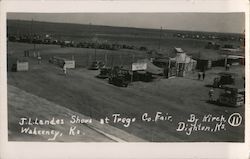 J.L. Landes Shows at Trego County Fair Wakeeney, KS Postcard Postcard Postcard