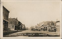 Looking North on Main Street El Dorado, KS Postcard Postcard Postcard