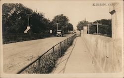 View of Bridge with Pedestrian Walkway Postcard