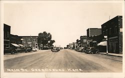 Main Street Greensburg, KS Postcard Postcard Postcard